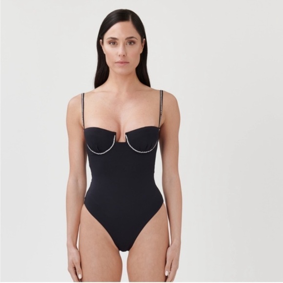 LA REVECHE Letizia Crystal-embellished Swimsuit - Picture 3 of 10